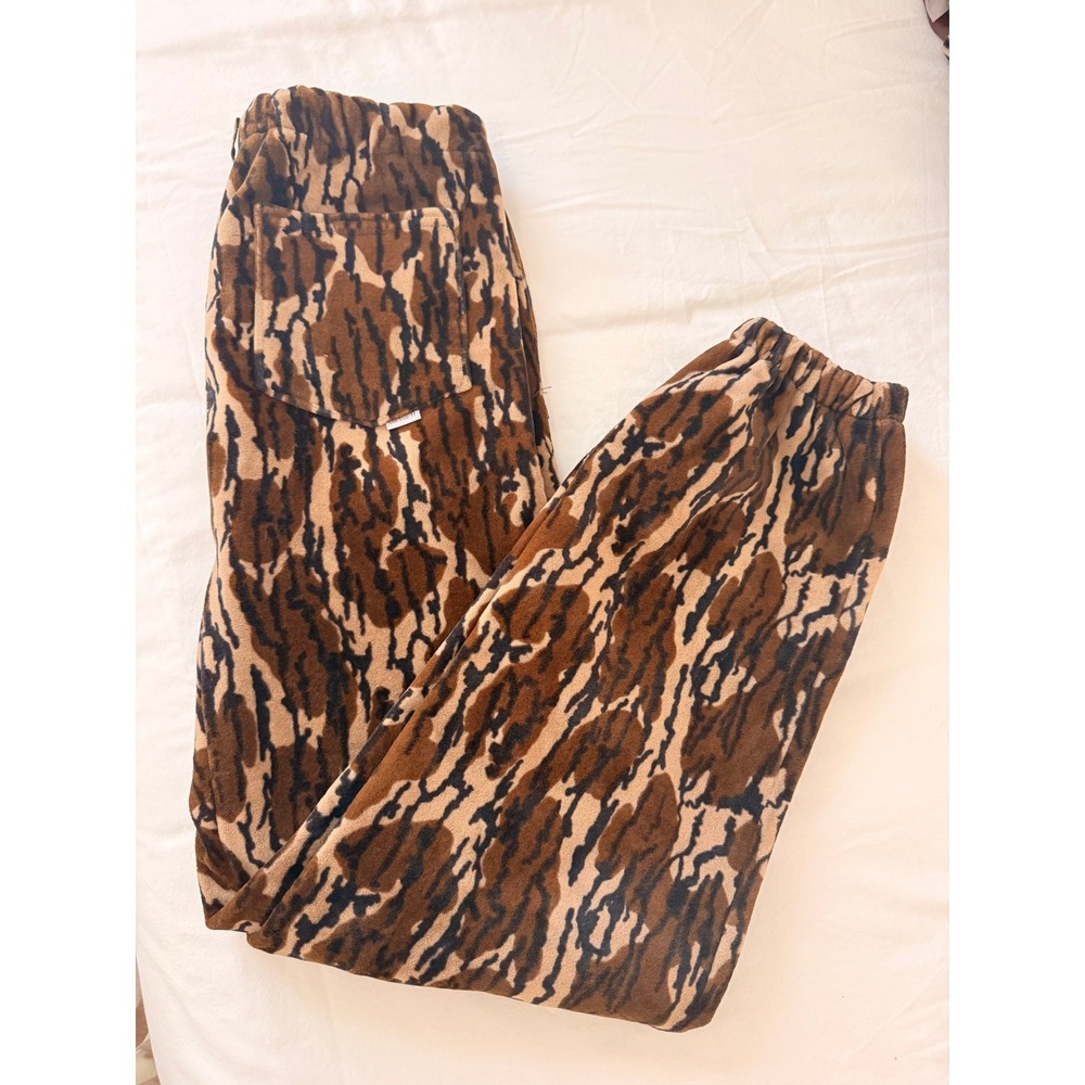 Mens Carhartt Vintage Mossy Oak Fleece Camo Pants Rugged Outdoor Wear 747 Medium